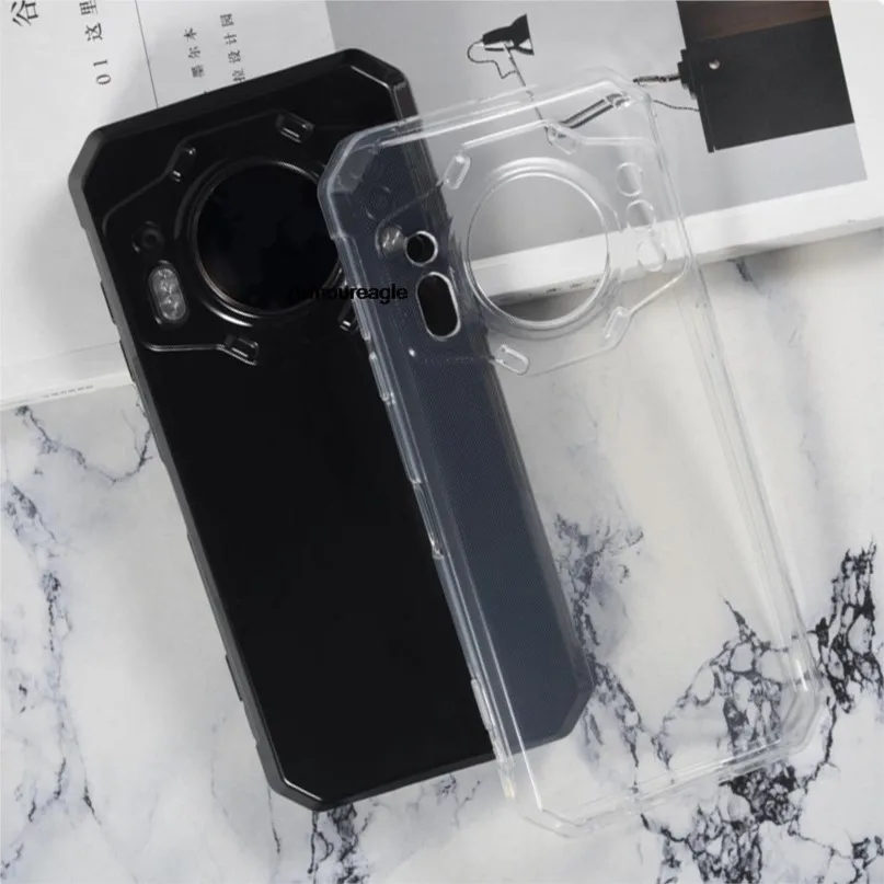 for oukitel wp21 case clear black glossy soft tpu case shockproof cover guard protector on for wp21 ultra 6.78 inches shield