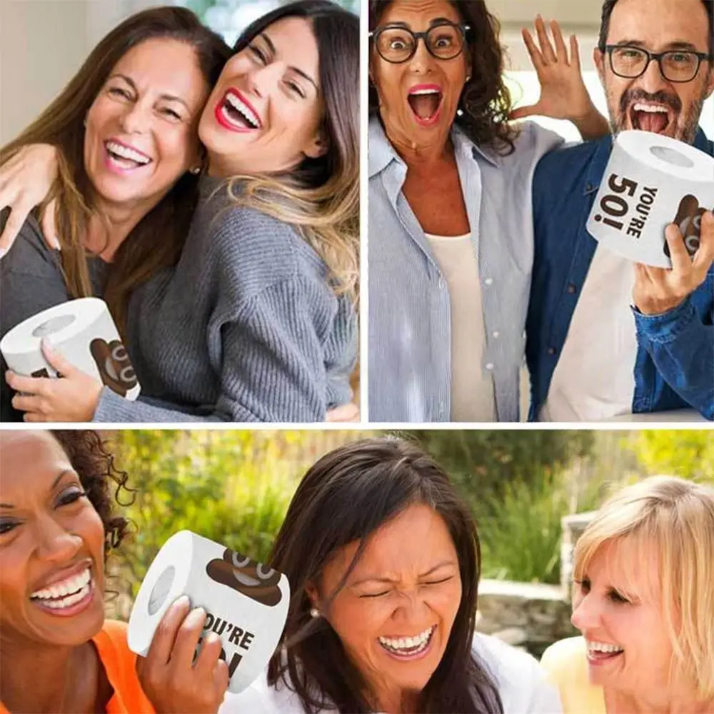 1 рулон мультяшных подарков на день рождения, декор, рулон туалетной бумаги, забавное бумажное полотенце с принтом, забавные рулоны на день рождения