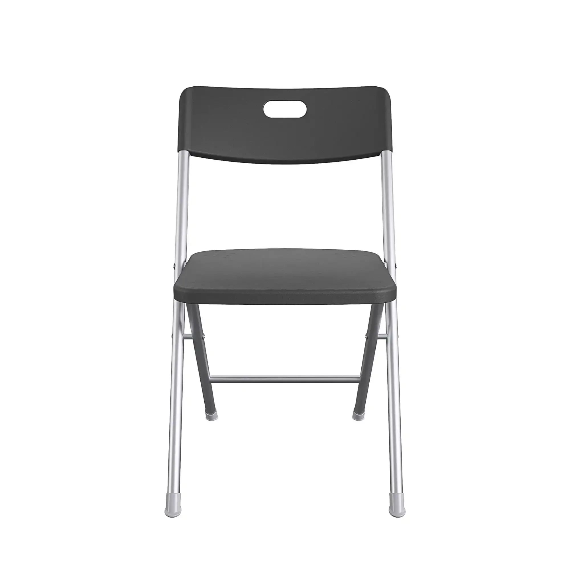 Klapstoel met zitting en rugleuning van hars, zwart