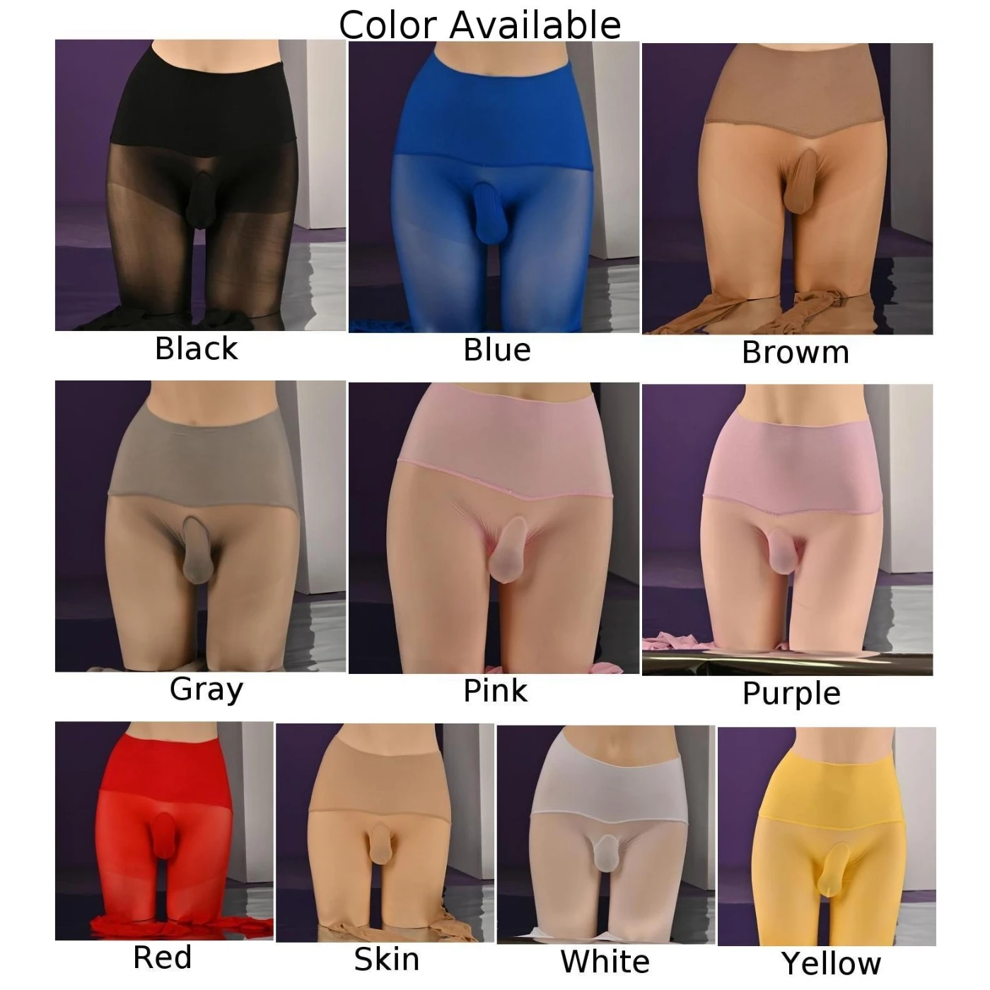 Sissy Lingerie Men\'s Pantyhose Sexy See Through Bulge Pouch Panties Elastic Transparent Ultrathin Body Stockings Club Nightwear