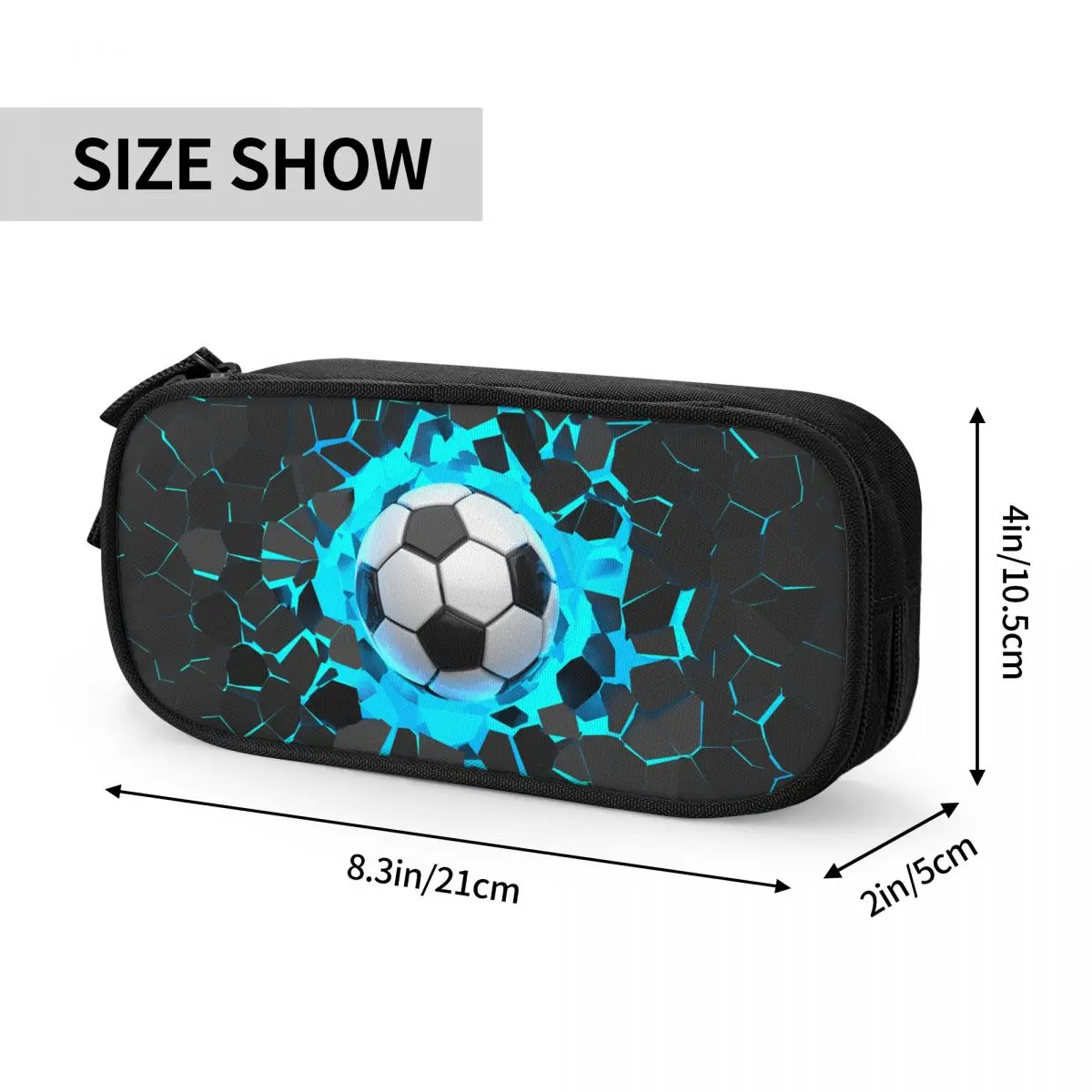 Classic Soccer Football Balls Pencil Cases Sports Pencil Pouch Pen Kids Big Capacity Bags Students School Gift Stationery