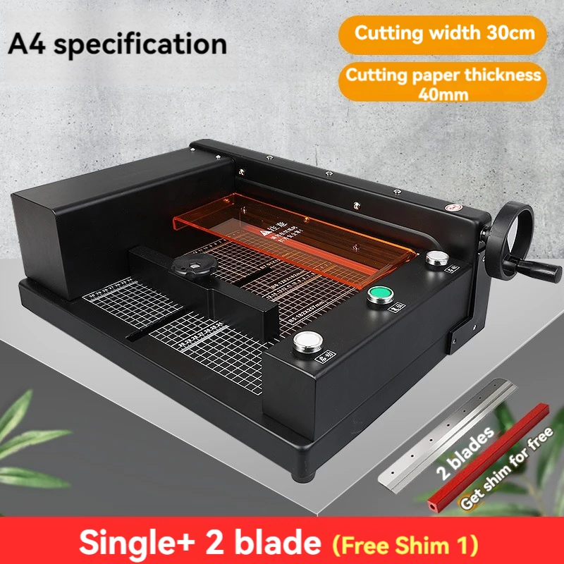 

0-300MM Electric Paper Cutter Cutting Width Industrial Heavy Duty Paper Trimmer Desktop for Leather PVC Plastic Cardboard