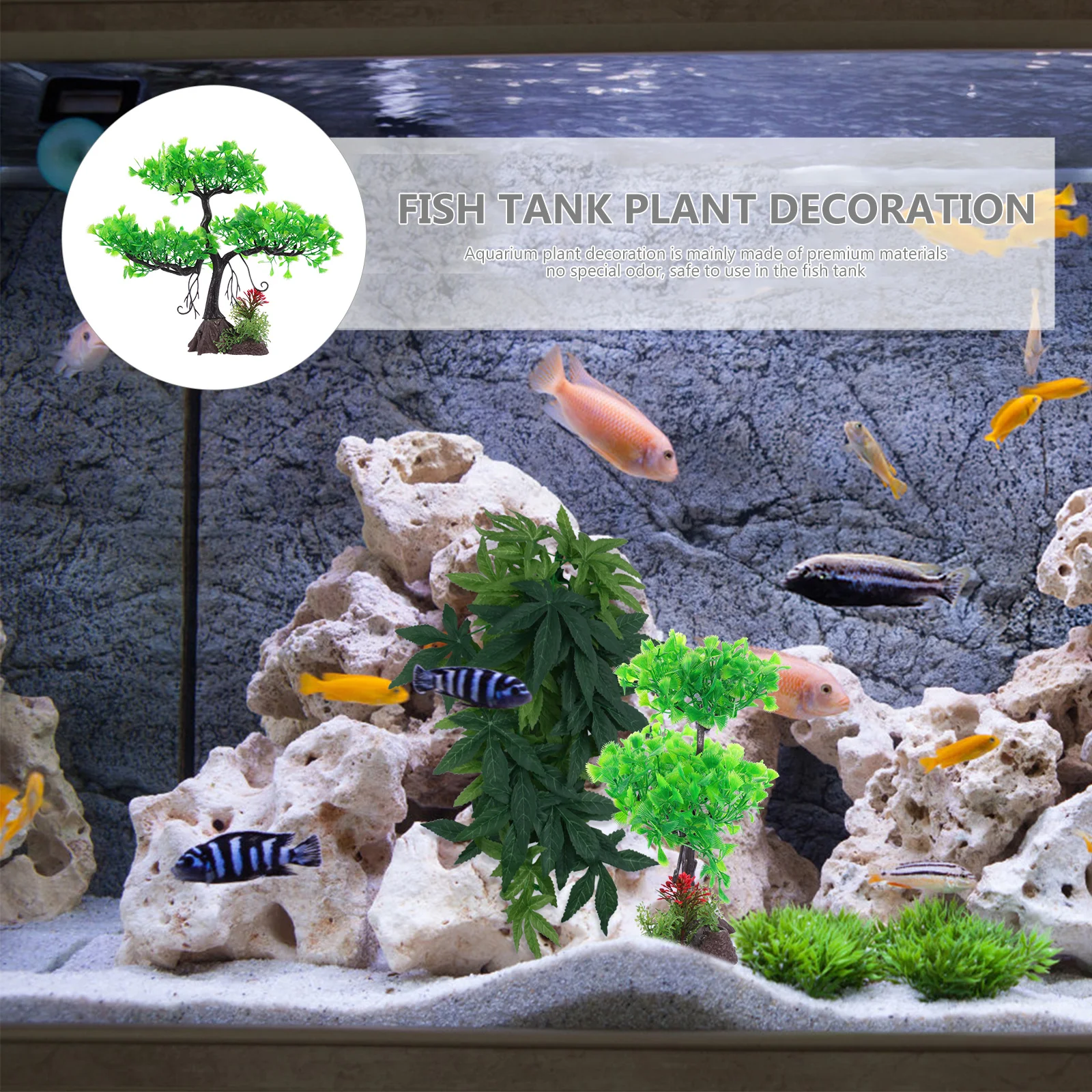 

Lifelike Aquarium Plants Fish Tank Accessories Artificial Decorations Safe Premium Materials for Fish Aquarium Plant