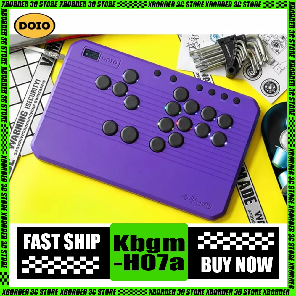 

Doio Hitbox Kbgm-H07a механические клавиатуры из алюминиевого сплава Type-C индивидуальная игровая клавиатура Pbt Oled с несколькими клавишами для переключателя Ps5