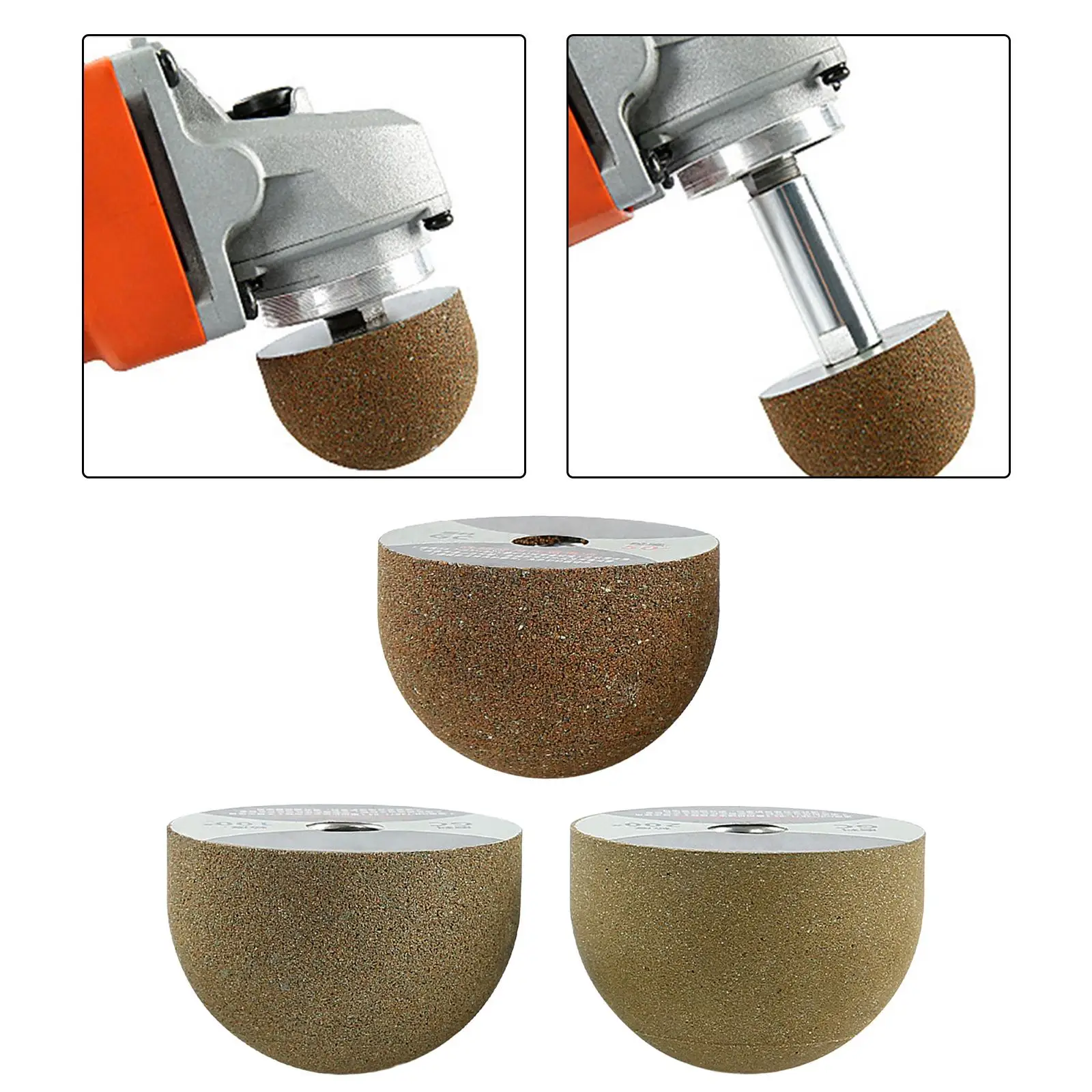 Stone Grinding Wheel Rotary Tool Attachment Used with Angle Grinders Hand Electric Drills Mushroom Head Emery Abrasive Tool