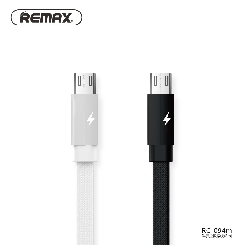 Remax 2.4A Fast Charging Cable 2.1A 2M Length Cable Type-C Micro USB Cable High Speed Data Transmission Braided Wire