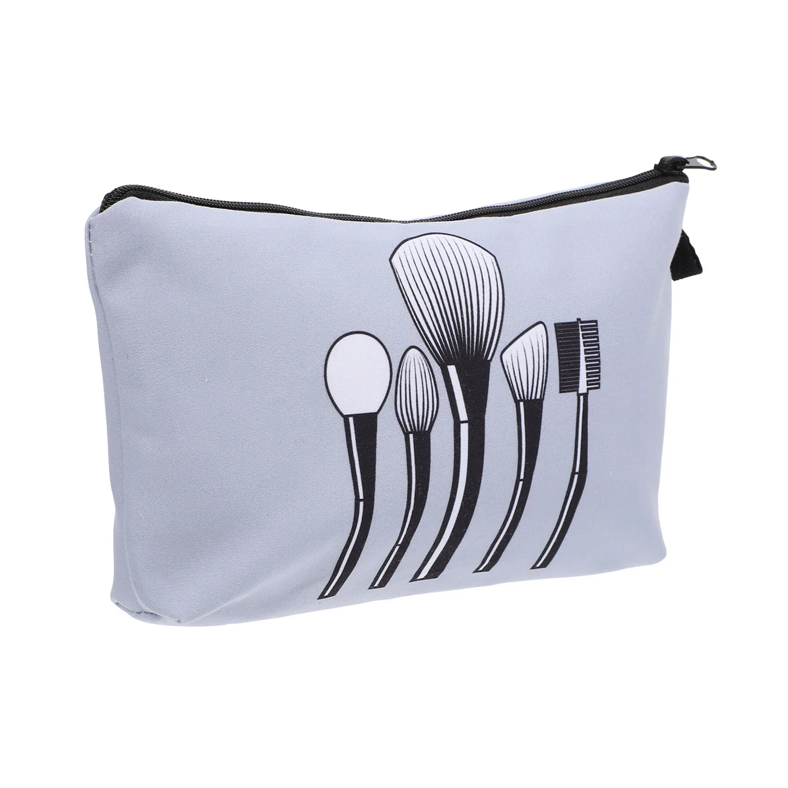 

Gray Makeup Toiletry Travel Simple Personal Care Pouch Compact Portable Portable Travel Bag Multipurpose Storage