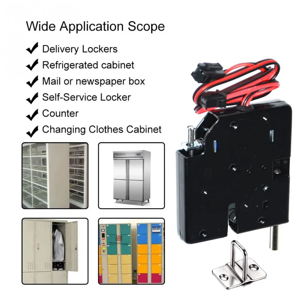 5pcs 12V Mini Solenoid Electromagnetic Electric Control Push-Pull Cabinet Drawer Lock with Bouncer