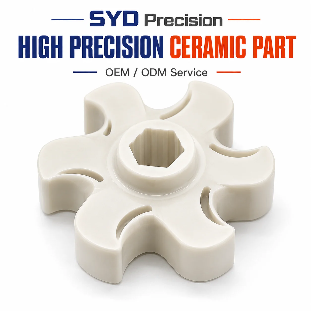 Custom Zirconia Ceramic Pump Lobe Rotor High Precision CNC Machined Technical Ceramic Parts OEM ODM