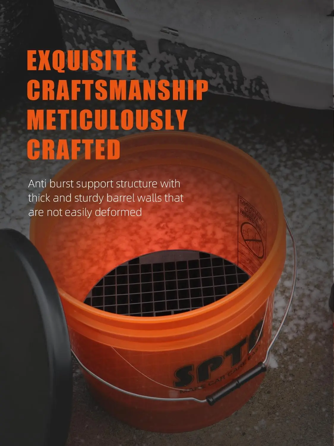 SPTA 31Pcs Car Wash 15L Bucket Set Car Wash Filter Mitt Sponge Towels Tire Detailing Brushes Exterior Interior Cleaning Tools view 6