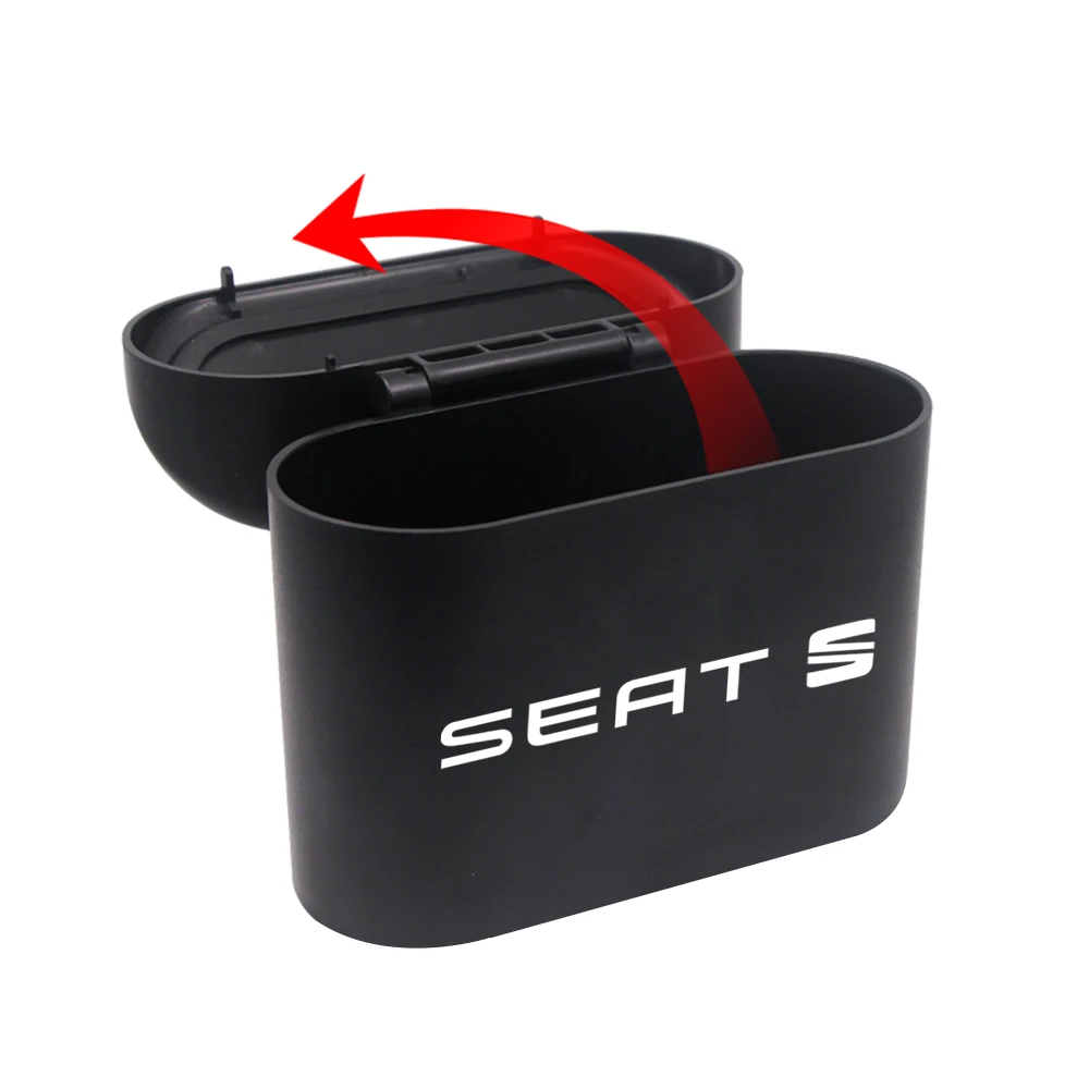 Car Trash Can Storage Box Vehicle Multifunctional Garbage Dust Case For Seat Cupra Ateca Leon Mk1 Mk2 Mk3 5f 1p Ibiza 6f FR