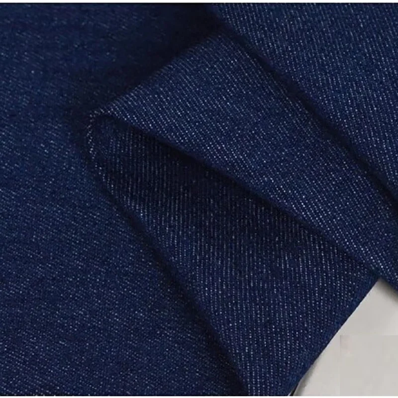 Solid Indigo Blue Jeans Fabric Plaid Dyed After Washed Denim Patchwork Sewing Dress Pants Toys Hat Home Decor 50X150cm