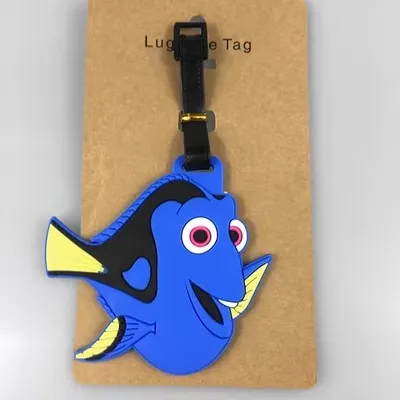 Disney Finding Dory Luggage Tag Silica Gel Suitcase ID Address Holder Baggage Boarding Tag Portable Label