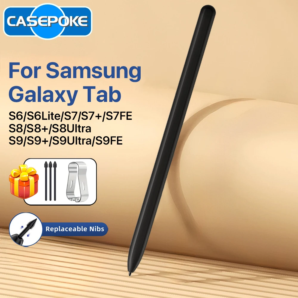 

2025 Новинка для Samsung Tablet Stylus S Pen Galaxy S6 Lite Tab S8 S7 S9 Ultra S7+ S8+ Сенсорная ручка Сменные наконечники без Bluetooth