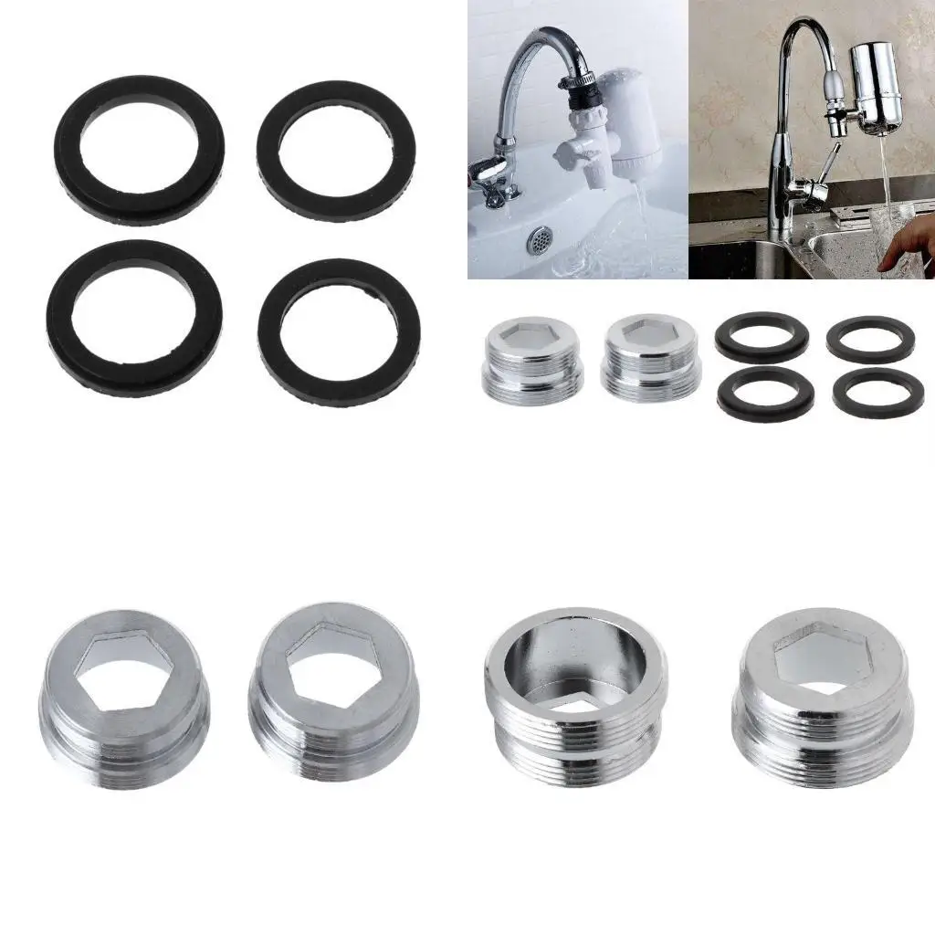 

Y1UD 2 Pcs M22 Inner M24 Outer Dual Thread Faucet Adapter Garden Hose Connector