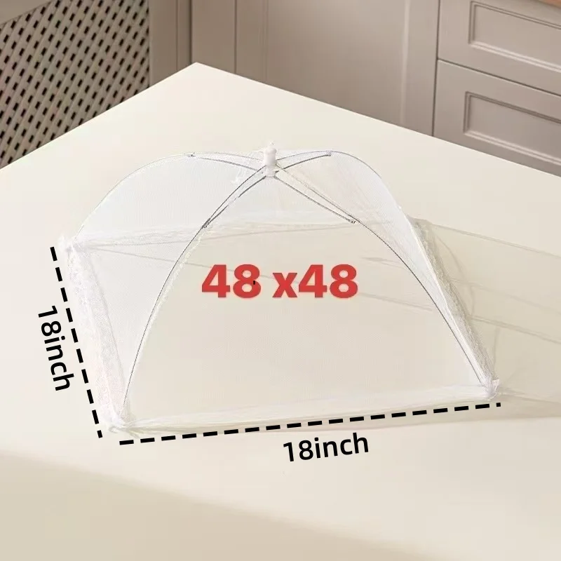 غطاء طاولة قابل للطي، شبكة مقاومة للحشرات لسهولة التخزين، وطاولة طعام خارجية، وشبكة مضادة للصراصير وحماية الحشرات