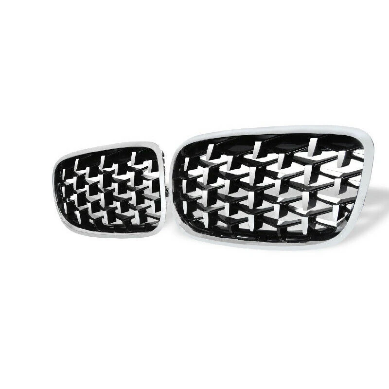 Car Silver Front Middle Grille Grill Replacement For BMW X5 E70 / X6 E71 2008-2013