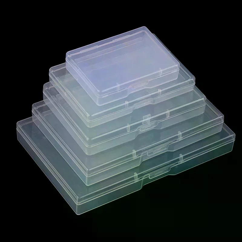 Case Durable Transparent Plastic Box Rectangular Translucent Packing Storage Organizer Dustproof Strong Jewelry Container