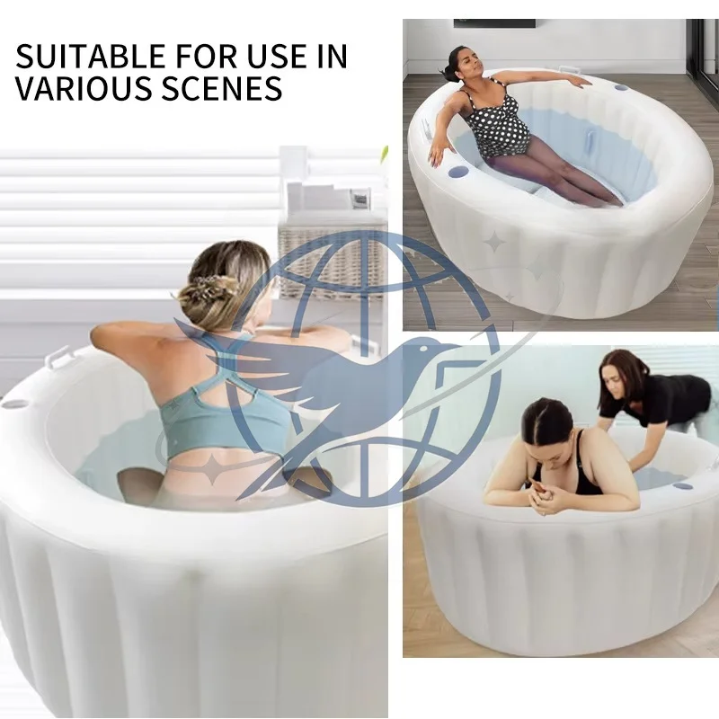 White Inflation Baby Water Birth PVC Inflatable Birthing Pool Set at Home for Moms with Liner Electric Pump Storage Bag