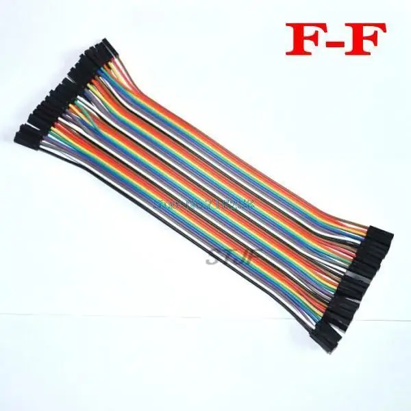 1unit=40pcs in Row Dupont Cable 20cm 2.54mm 1pin 1p-1p Female to Femelale Jumper Wire  Wholesale Dropshipping