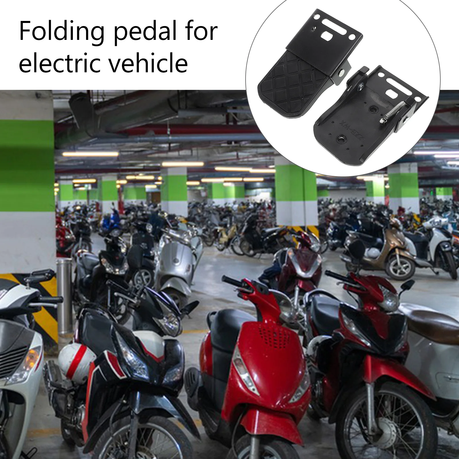 

1 Pair Foldable Electric Bike Pedals Outdoor Cycling Foot Pedals Replacement For Electric Bicycle Rear Foot Rests Folding Pedal