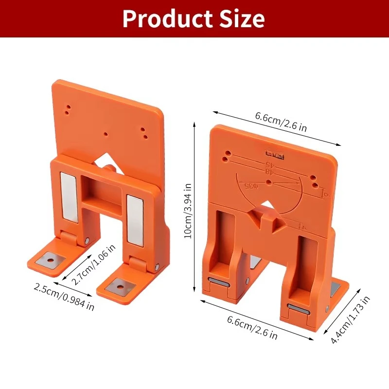 High Strength Nylon Hinge Drilling Guide for Straight Medium Large Bends Magnetic Hinge Locator Cabinet Hinge Installation Tool