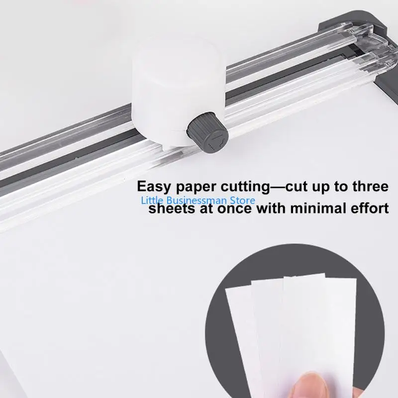 Manual Paper Cutter with Guided Ruler Marking Compact Paper Trimmer for Scrapbooking Card Making Journal and Office Doucment