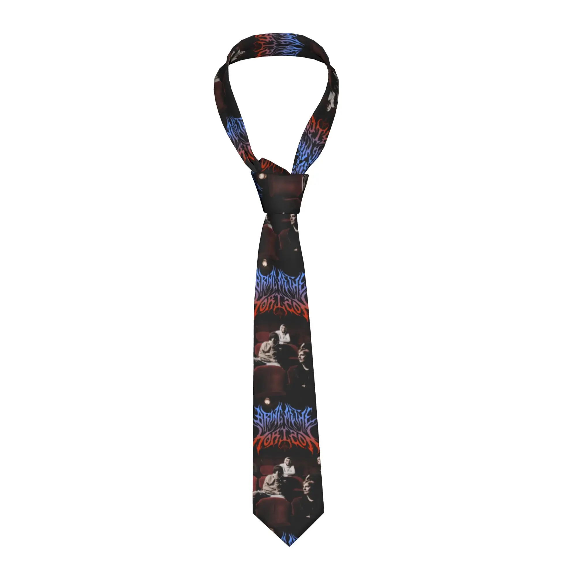 Gravata masculina BMTH Bring Me The Horizon, gravata clássica elegante, gravata personalizada DIY para uso diário, acessórios de gravata de qualidade