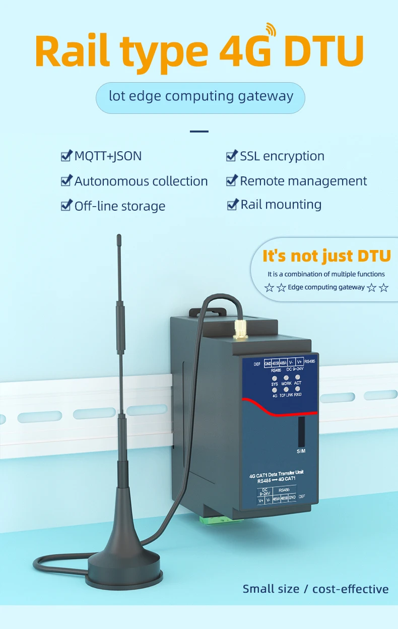 Neutral Label No Brand logo OEM Industrial IoT Gateway with 4G Connectivity Features RS485 Serial Port-Direct From Manufacturer