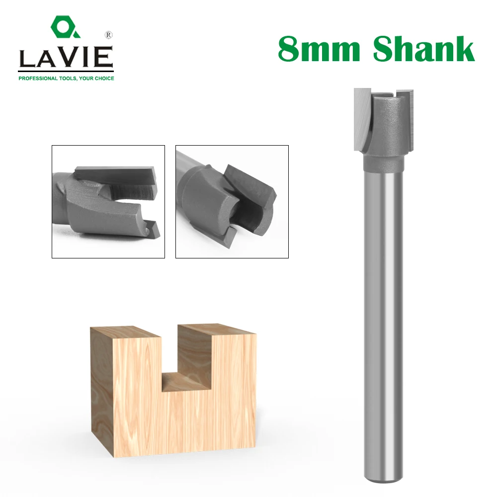 Lavie-haste Mortising Bit Lock Porta Router Bit Fresadora para Madeira para Bit Madeira Face Carbide End Mill C08 mm