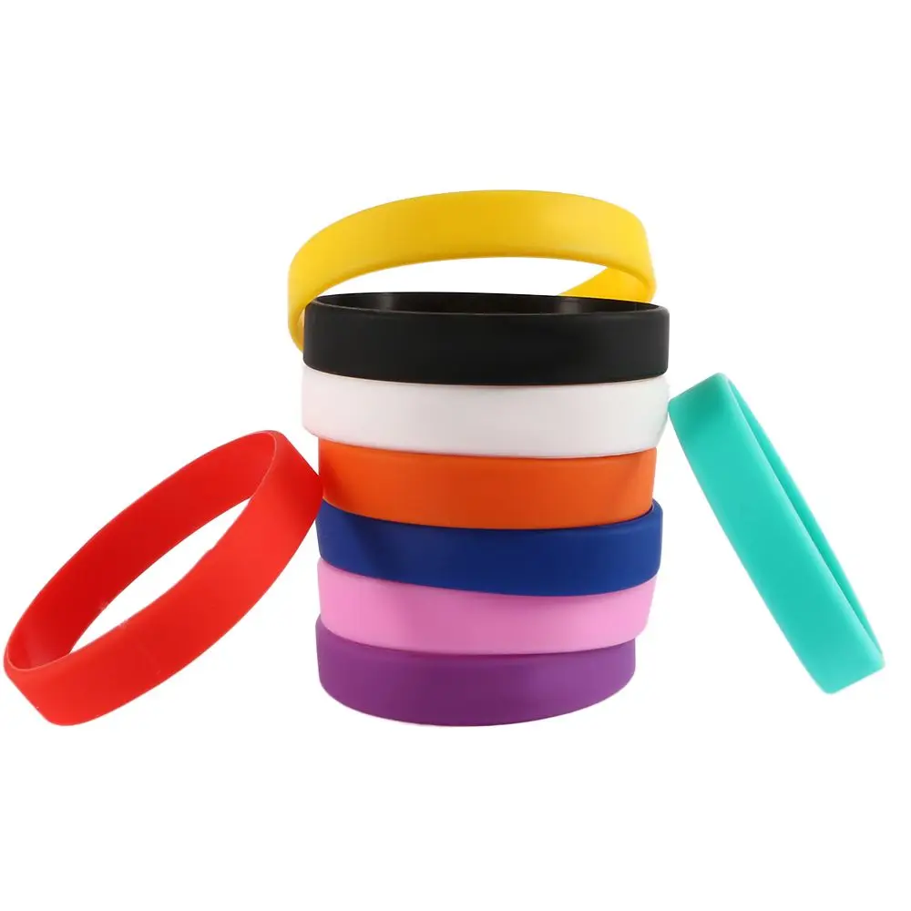 Popular Power 1 Pcs Colorful Ring Rubber Sports Basketball Bracelet Wristband Silicone