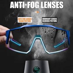 Kapvoe Nieuwe Outdoor Anti-Mist Fietsbril Fotochrome Zonnebril Fiets Fiets Mannen Vrouwen Sport Wandelen Mtb Uv400 Bril