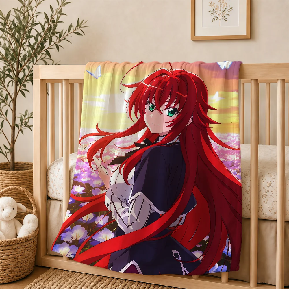 Anime H-Highs S-Schools DxD Blanket For Soft Warm Knee For Bedroom Living Room Bed Sofa Camping Picnic Office Gift Throw