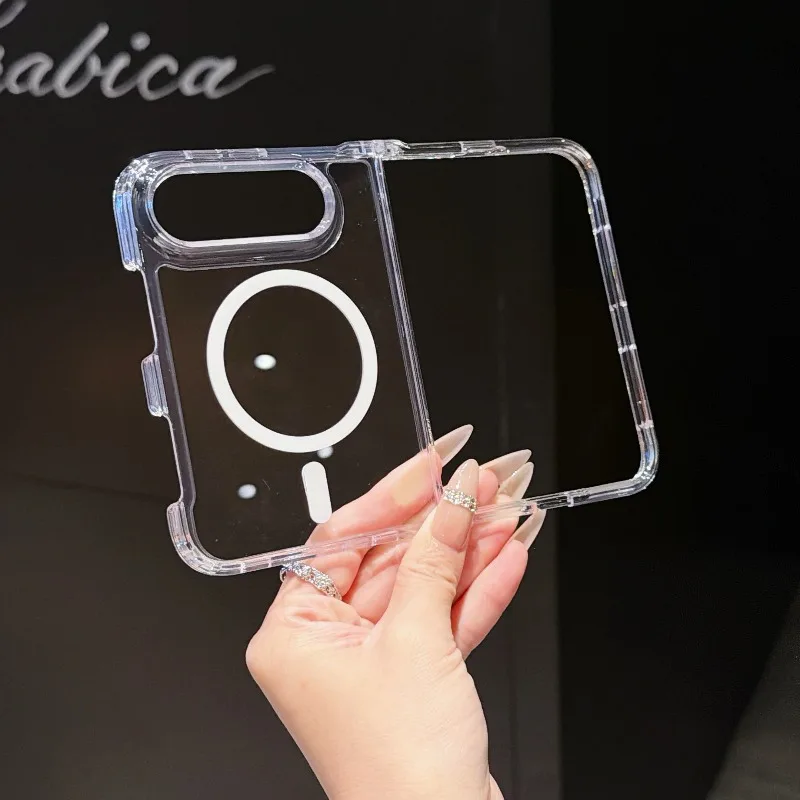 High Transparency Magnetic Shockproof Case For IPhone Ultra 18 Fold Wide For Magsafe Full Protection Flexible Slim Fit Cover view 4