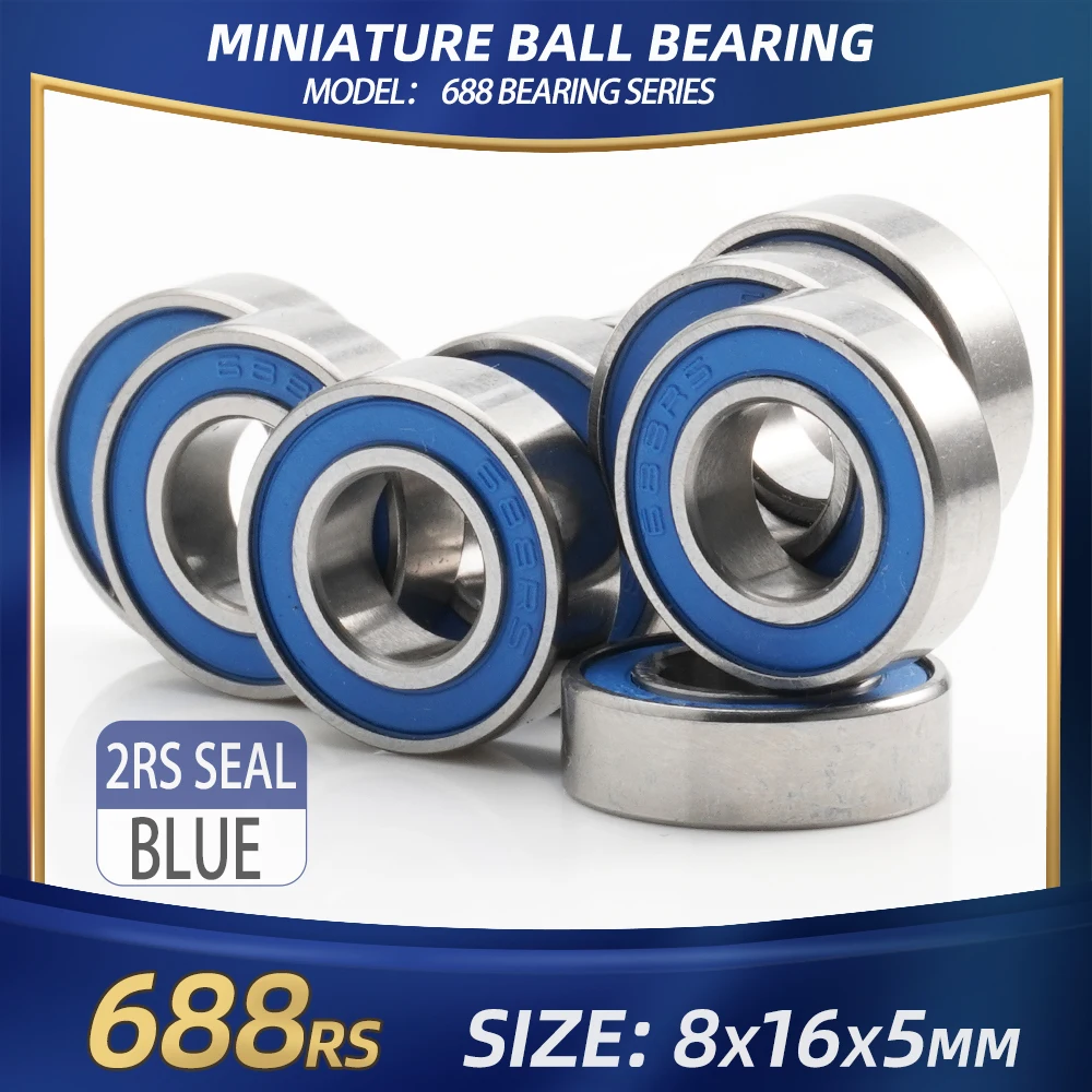 新品FESN W.P.S.I. BUILT IN SPEED BEARINGS FUSHI 688 2RS Bearing 8x16x5 mm 10Pcs 688RS 688ZZ 688Open