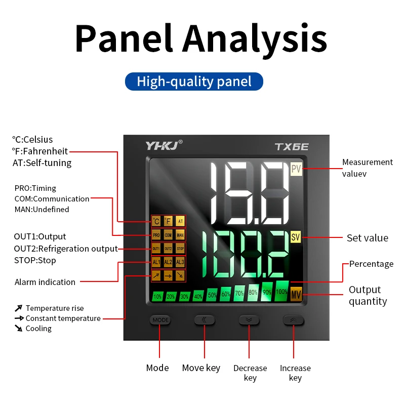 Termostat PID Tampilan Digital Pengontrol Suhu 220V Termostat Pengontrol Suhu Cerdas Output K E PT100