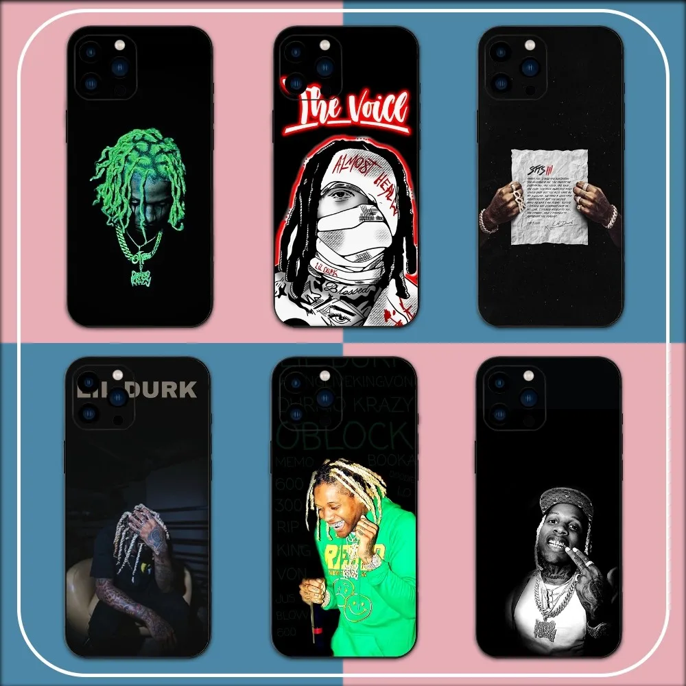 Rapper L-Lil D-Durks Phone Case For iPhone 15 14 13 12 11 Pro Max mini XS XR X 8 Plus SE Black Cover