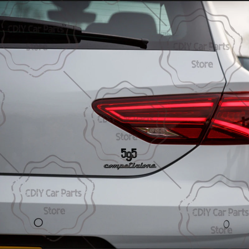 Car Sticker Metal Badge 595 Competizione Turismo Emblem Body Trunk Decals For Fiat 500 500X Abarth Panda Stilo Punto Bravo 695