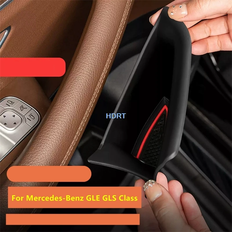 

For Mercedes-Benz GLE GLS Class W167 V167 X167 2020 + Car Door Handle Storage Box Pad Container Organizer Tray Cover Accessories