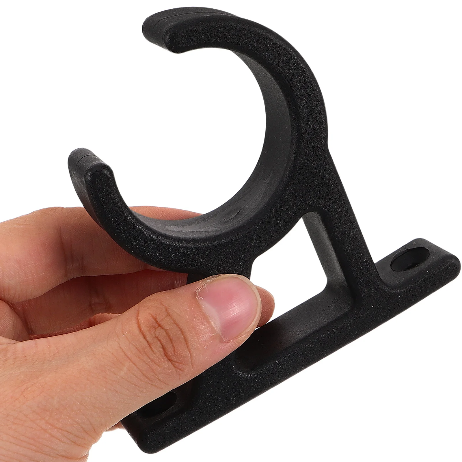 

2Pcs Black Marine Pipe Clamp 42Mm Nylon Tube Clip for Boat Pole Holder Kayak Paddle Storage Vibration Resistant Bracket