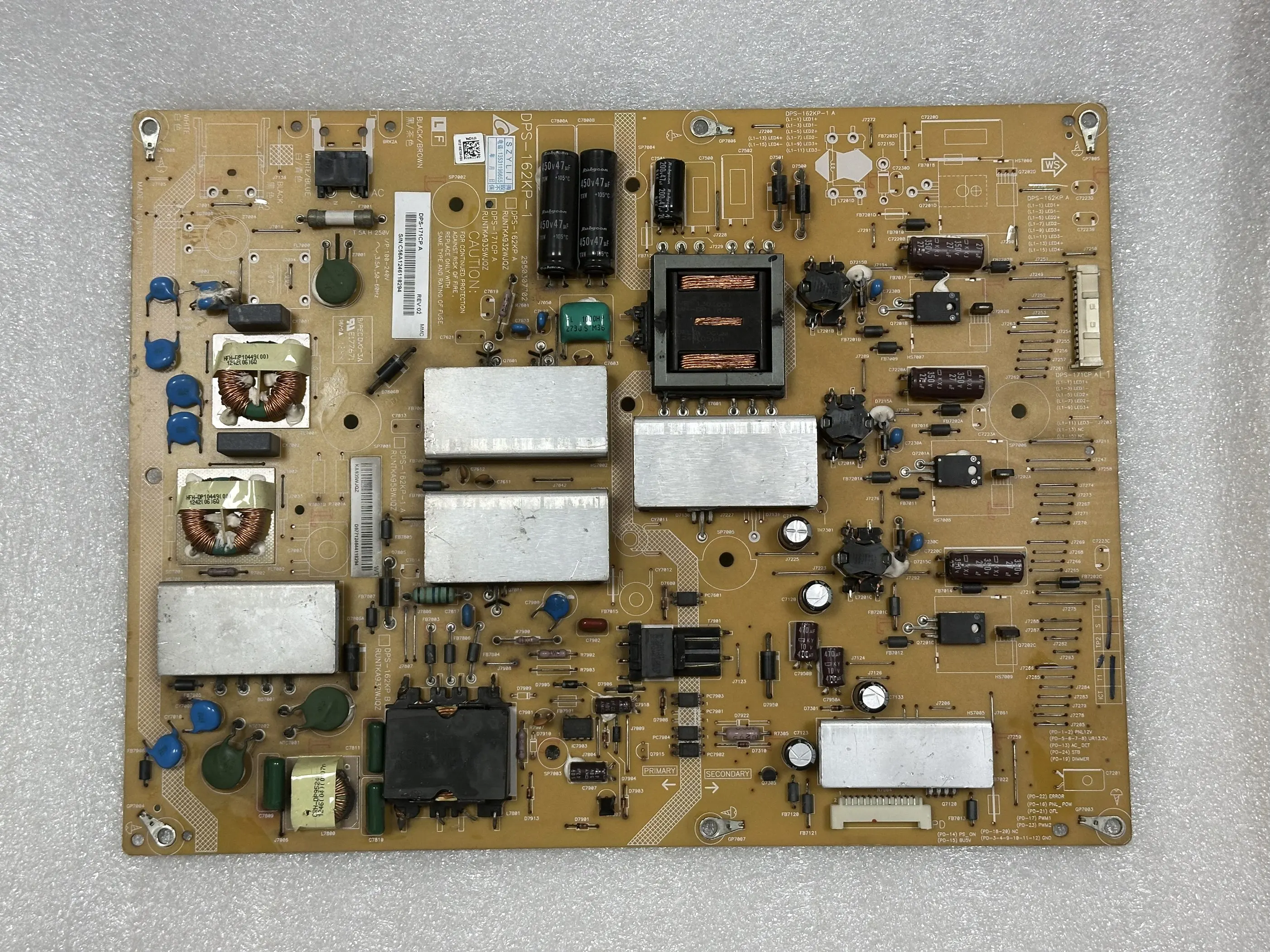 Original for LC-70LX840A power supply board RUNTKA935WJQZ DPS-171CP DPS-162KP-1