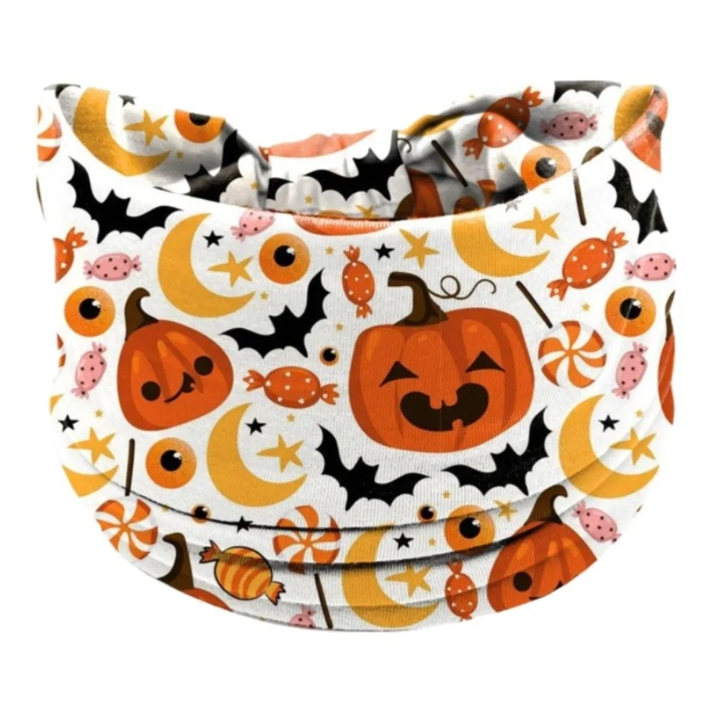 

New Skull Print Halloween Headbands Pumpkin Bohemian Party Costume Headwraps Extra Large Wide Yoga Hair Band Hair Accessories