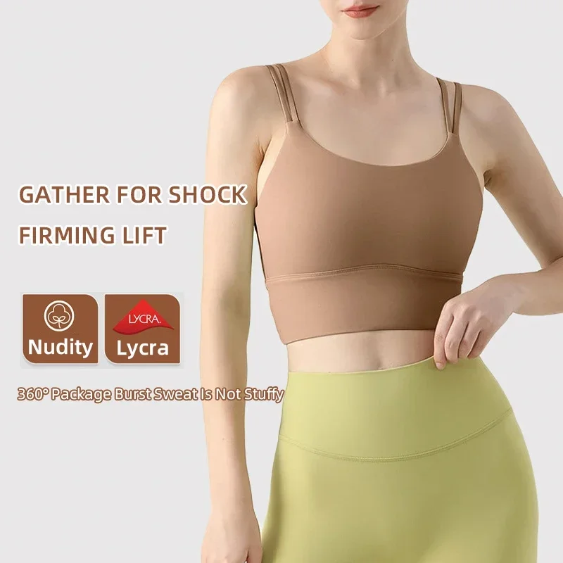 Canotta da Yoga da donna Fitness Running and Yoga Training canotta da corsa da donna per Yoga biancheria intima traspirante Sexy per palestra da donna