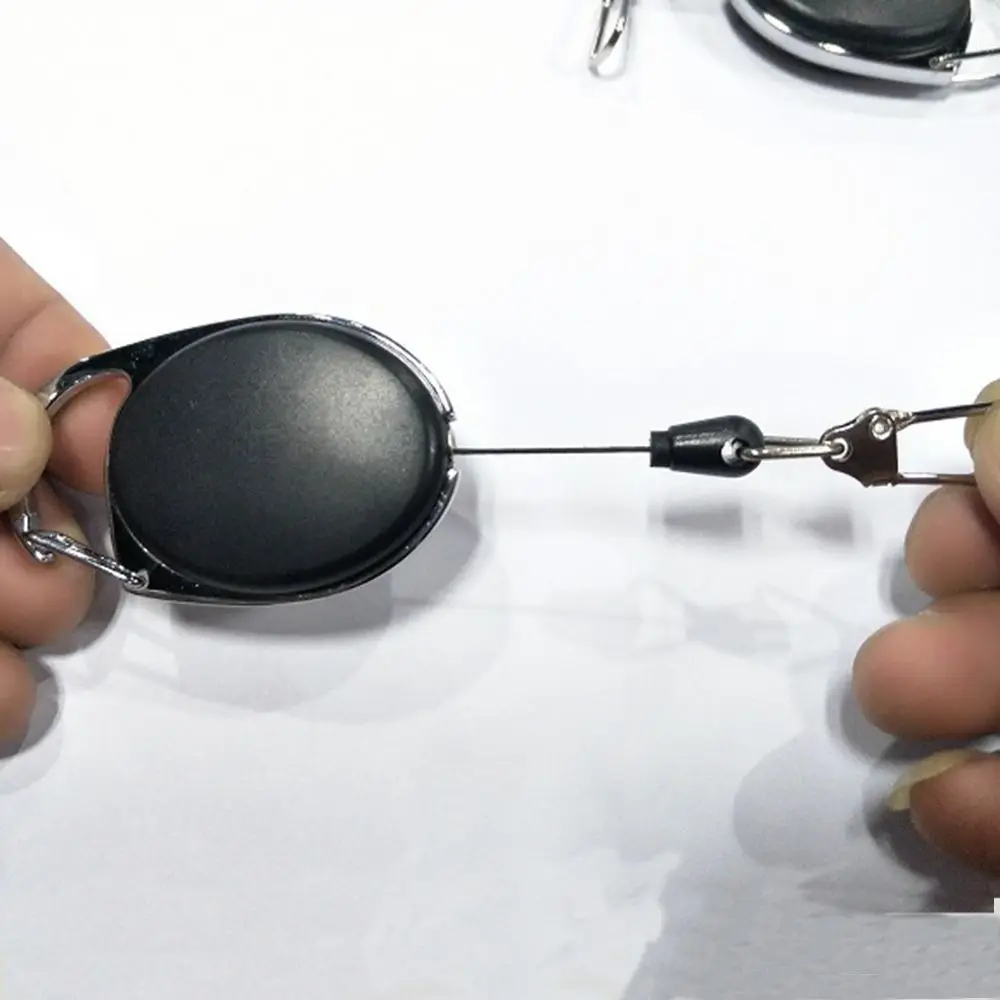 

Plastic Retractor ABS Recoil Anglers Chain Clips Keychain Name Tag Card Badge Holder Retractable Pull Key Ring Badge Reel