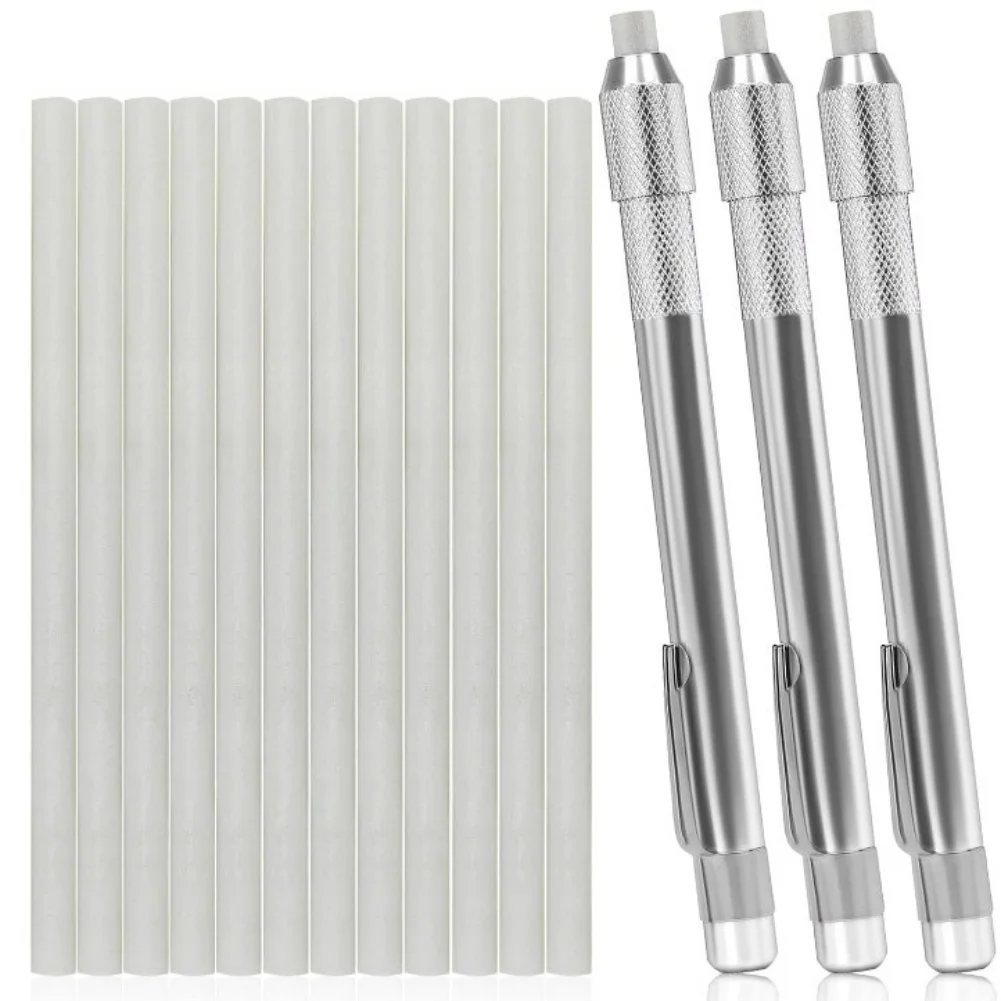 3 Soapstone Marker Pens with 15 Replacement Tips Aluminum Holder Natural Stone for Welding and Fabrication Work