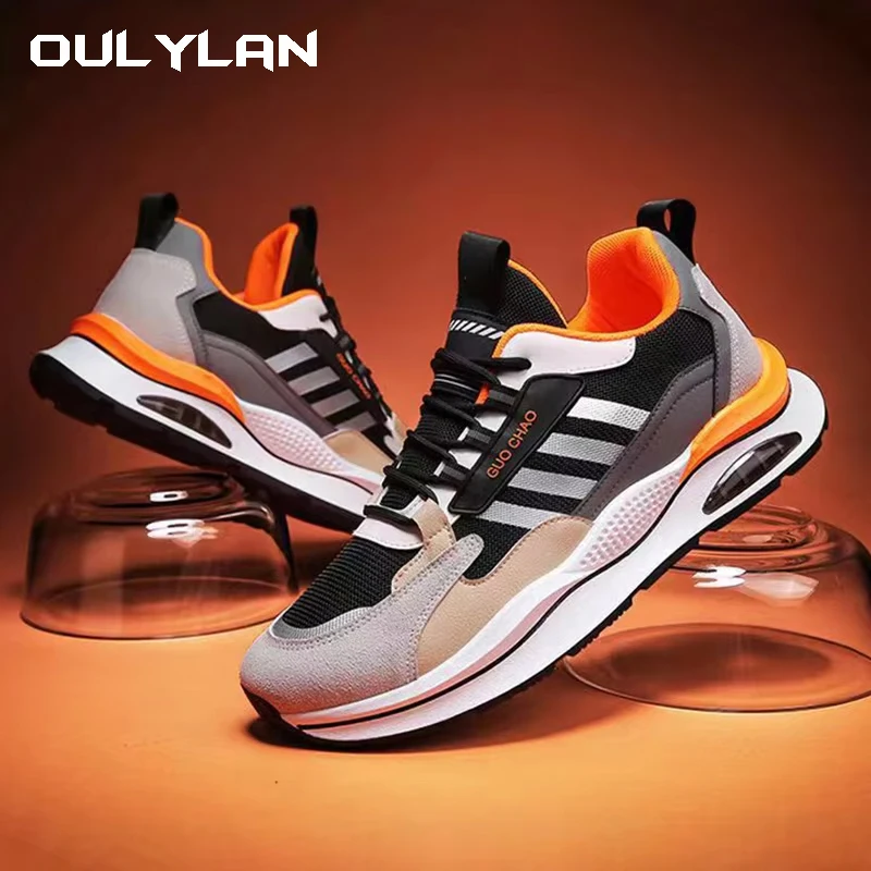 Fashion Cushioning Running Shoes for Men Outdoor Lighweight Walking Anti-skid Mesh Sneakers Tennis Trainers