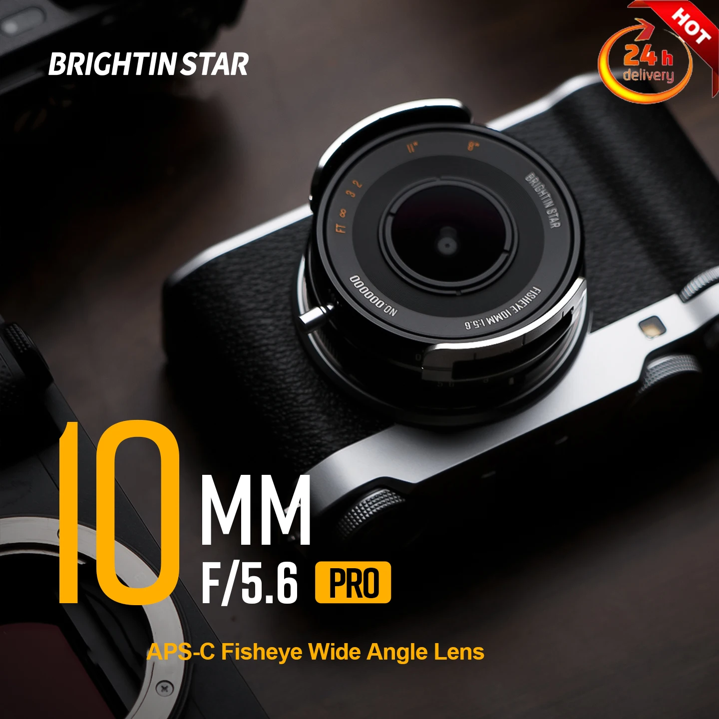 

Brightin Star 10mm F5.6 Fisheye Wide Angle APS-C Mirrorless Camera Lens For Canon RF Sony E Fujifilm X M4/3 Nikon Z