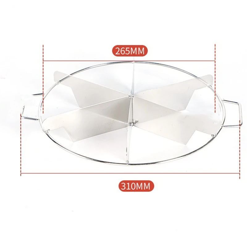 ABRE-Stainless Steel Pie Cutter 6-Slice Pie Cutter Creates Beautifully Uniform Slices Of Pie