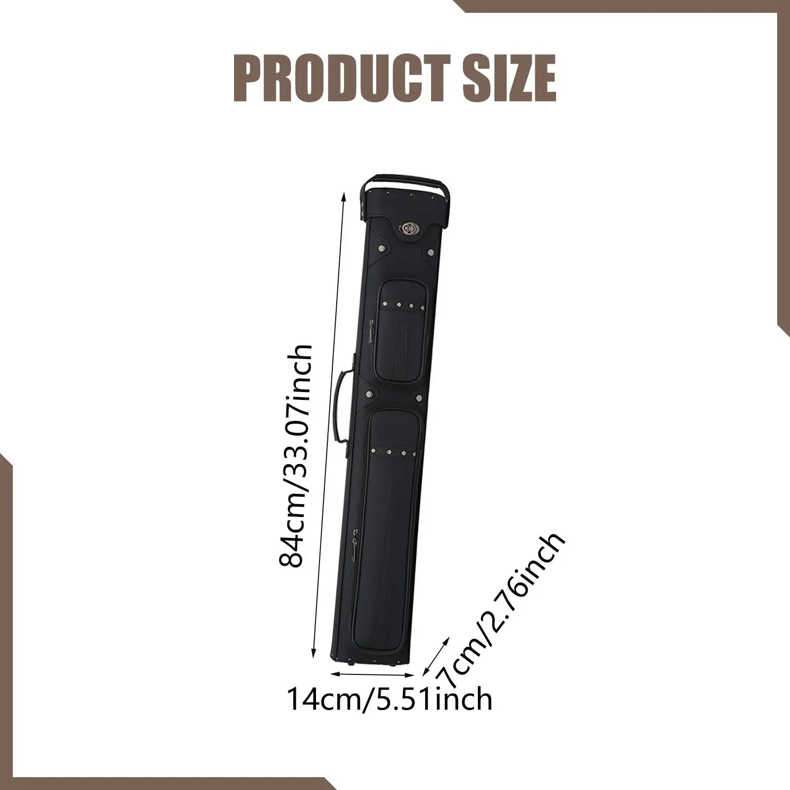 

Portable Billiard Cue Bag PU Leather Cue Storage Pouch with Joint Protector for Pool Stick Accessories
