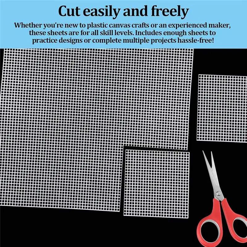 J1UL1N Plastic Canvas Sheet(13.4Inch X 10.4Inch) With 2.5Mm Mesh- For Needlepoint& DIY Crafting Projects 4 Pack